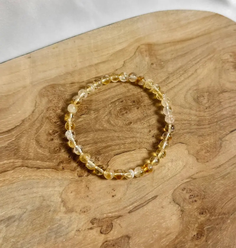Gebrande Amethist Kogel Armband