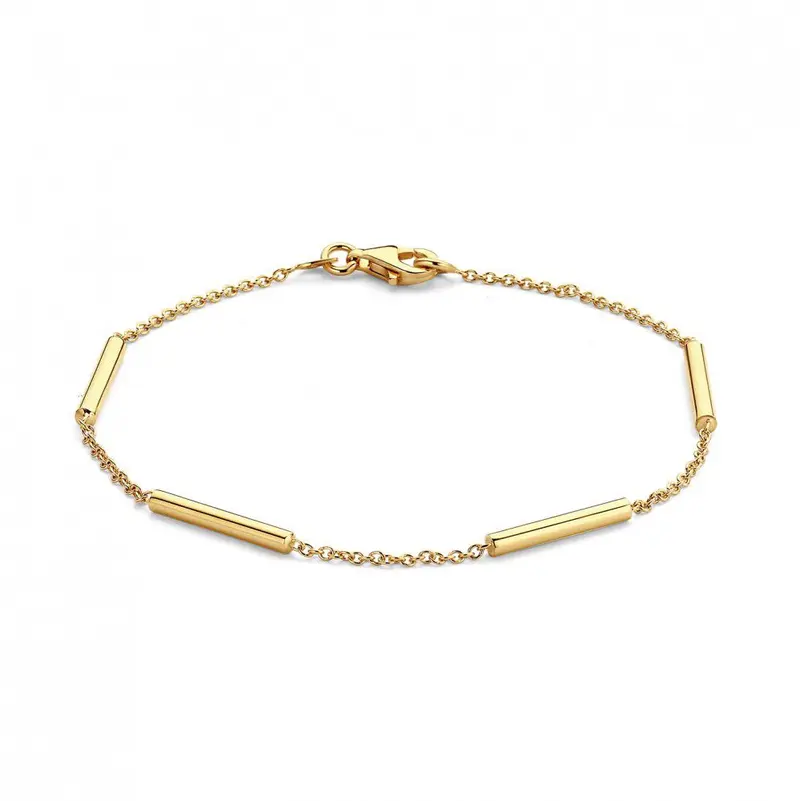 Geelgouden Armband – 14 Karaat Goud, Verfijnde Armband voor Dames, 19 cm