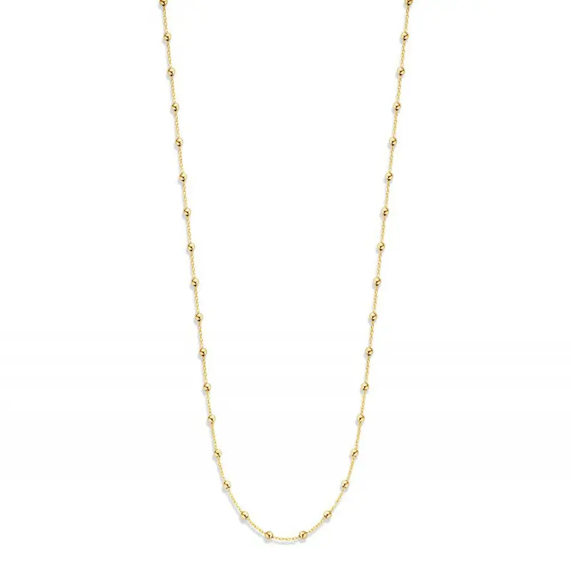 Geelgouden Collier met Bolletjes, 14 Karaat, 45 cm, 3,3 gr