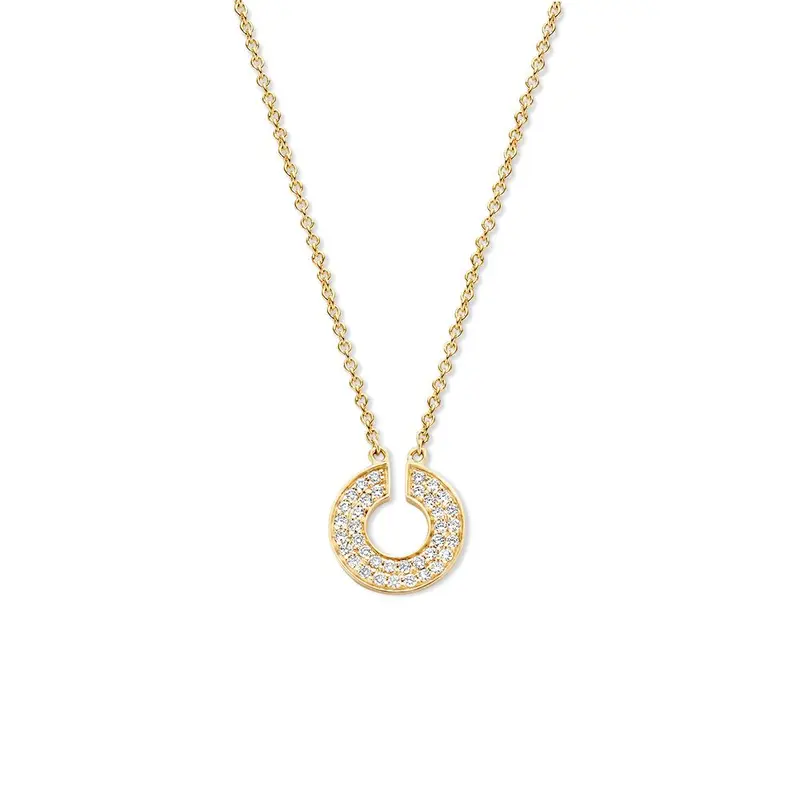Geelgouden Collier met Diamant - 14 Karaat Tijdloze Luxe