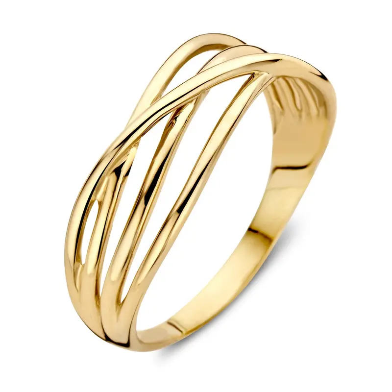 Geelgouden Damesring – 14 Karaat, 7.7 mm Breedte, Tijdloos Design
