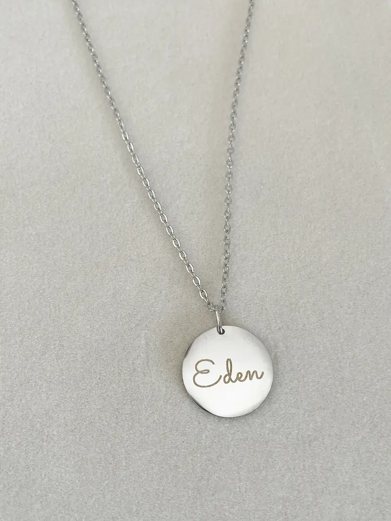 Gegraveerde ketting met naam zilver