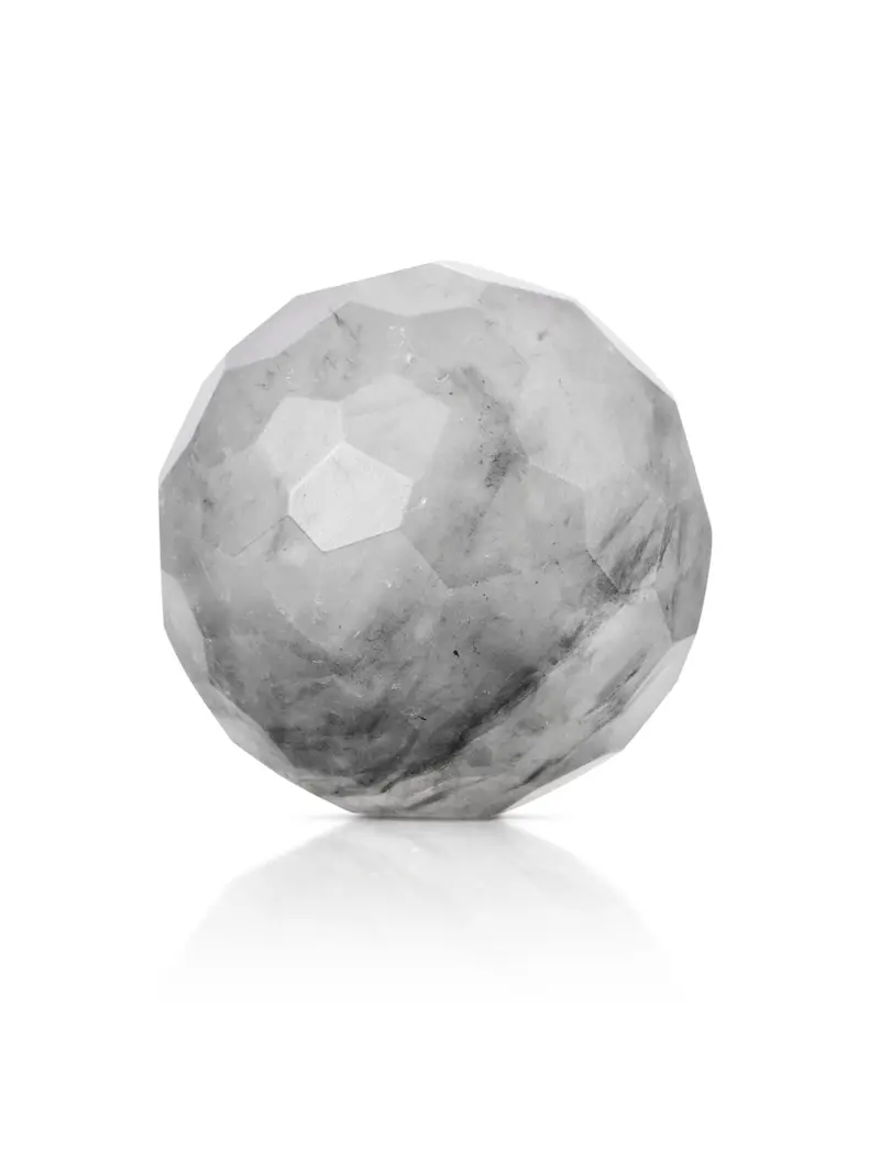 Gemstone - Black Rutilated Quartz - Facet 14mm