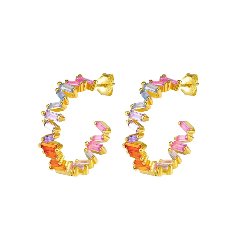Gemstone hoops