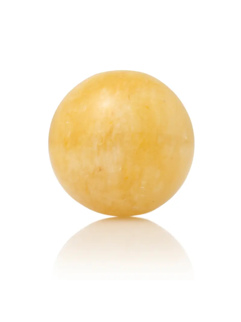 Gemstone - Yellow Jade - Polished 14mm