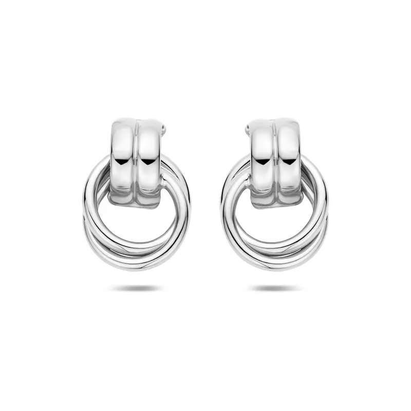 Gerhodineerd 925 zilveren stekeroorringen 20 x 13.5 mm