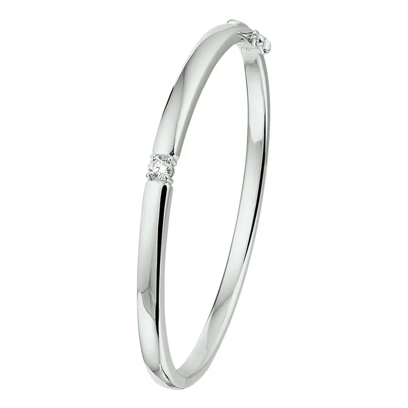 Gerhodineerd Zilveren Armband met Zirkonia 60 mm – 1329195