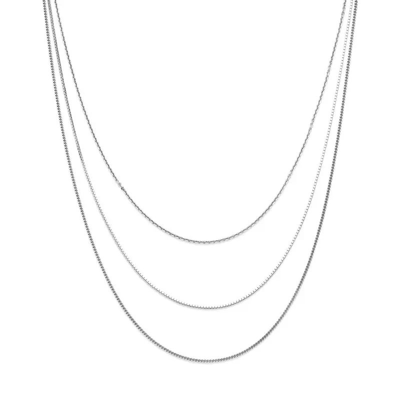 Gerhodineerd Zilveren Ketting