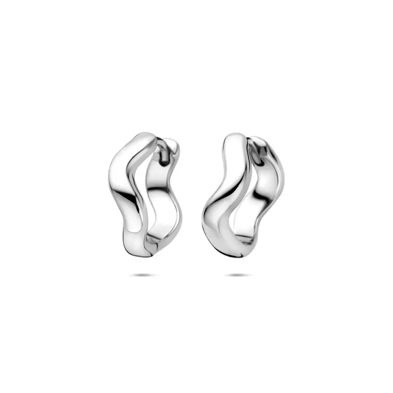 Gerhodineerd zilveren klapoorringen – 15 mm