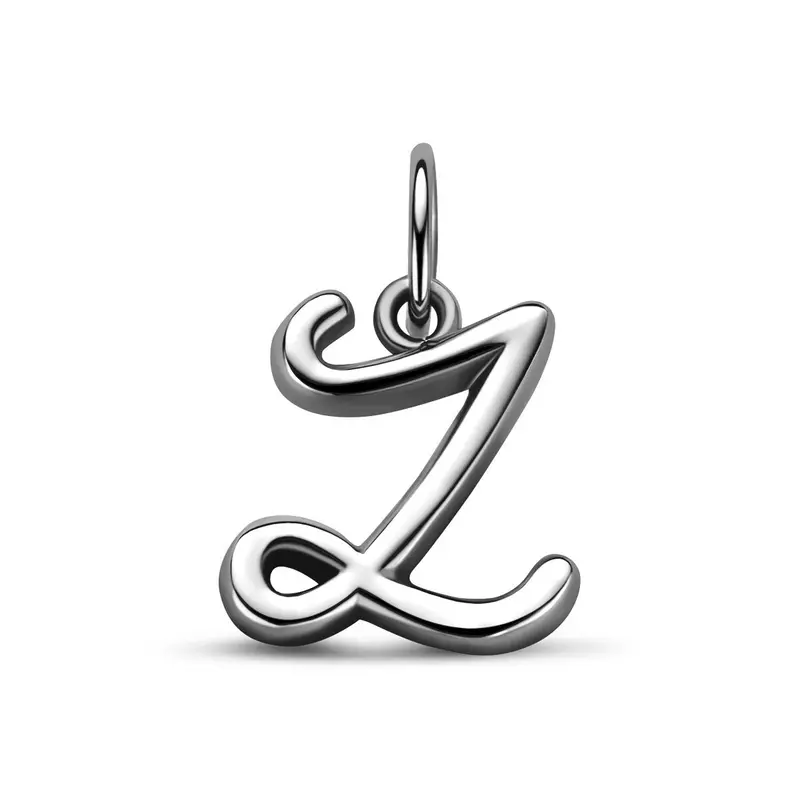 Gerhodineerd zilveren letterhanger