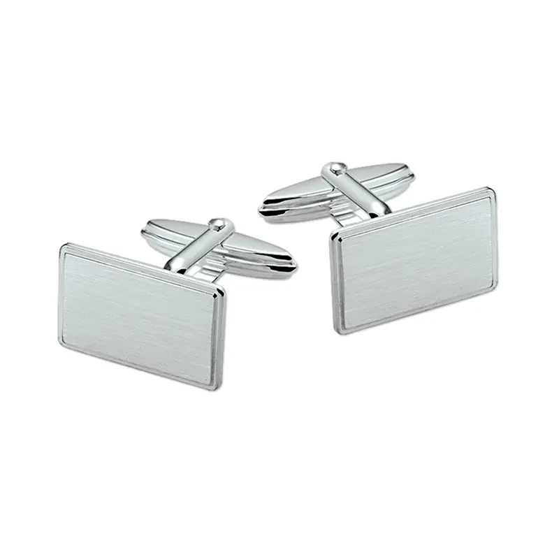 Gerhodineerd Zilveren Manchetknopen voor Heren 11,5 x 18 mm – 1321595