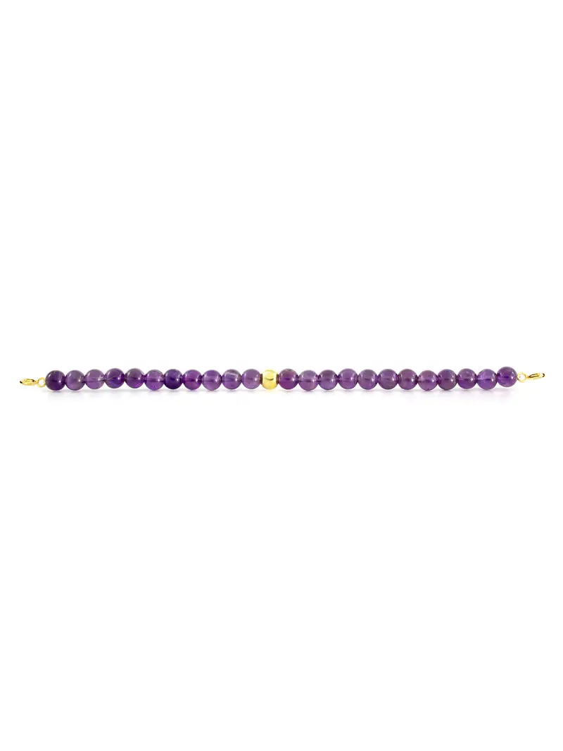 Gold Clasp - Bracelet 6mm Amethyst
