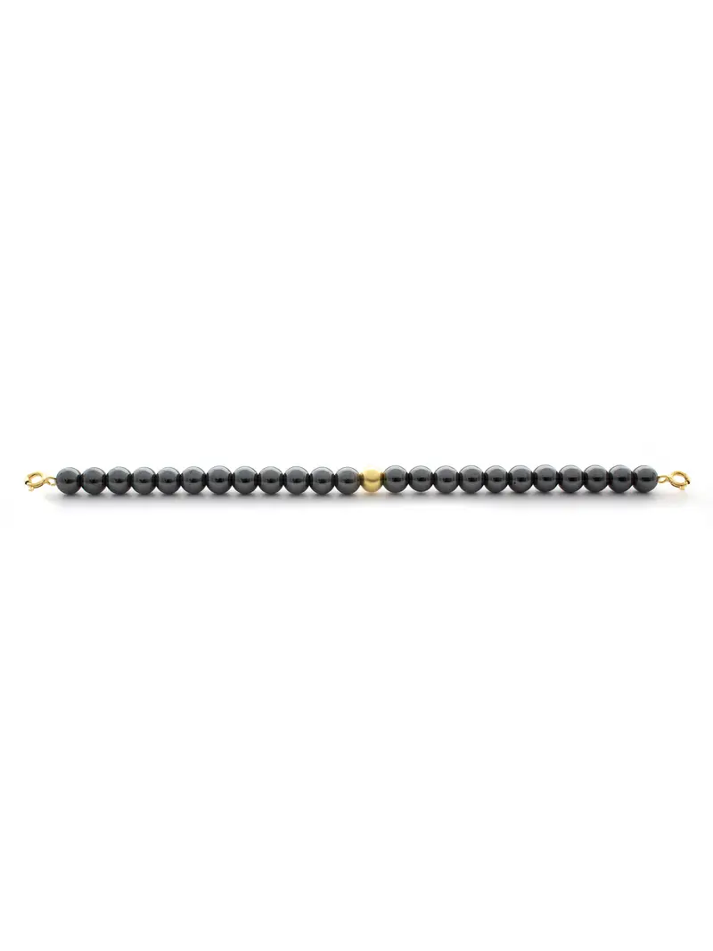 Gold Clasp - Bracelet 6mm Hematite