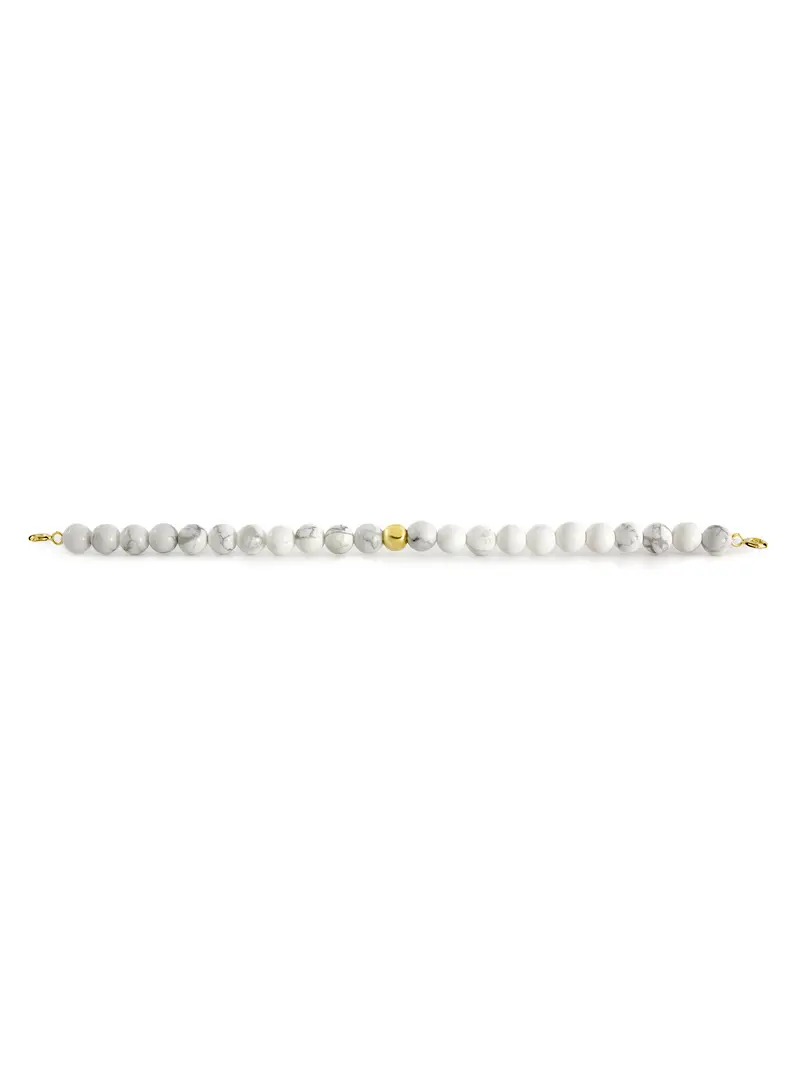 Gold Clasp - Bracelet 6mm Howlite