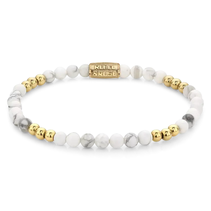 Gold & Virgin White - 4mm L