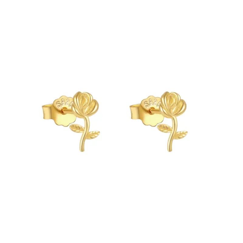 Golden rose studs