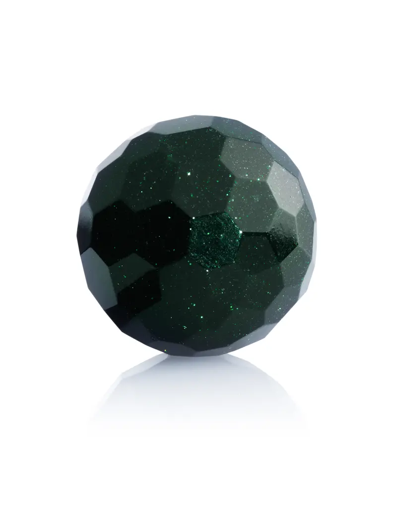 Goldstone Green - Facet 14mm