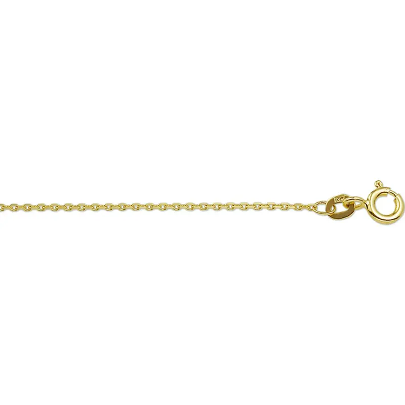 Gouden ankerketting dames – 14k verstelbare lengte 1,1 mm
