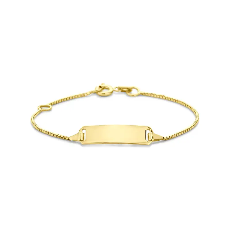 Gouden baby graveerarmband – 14k geelgoud