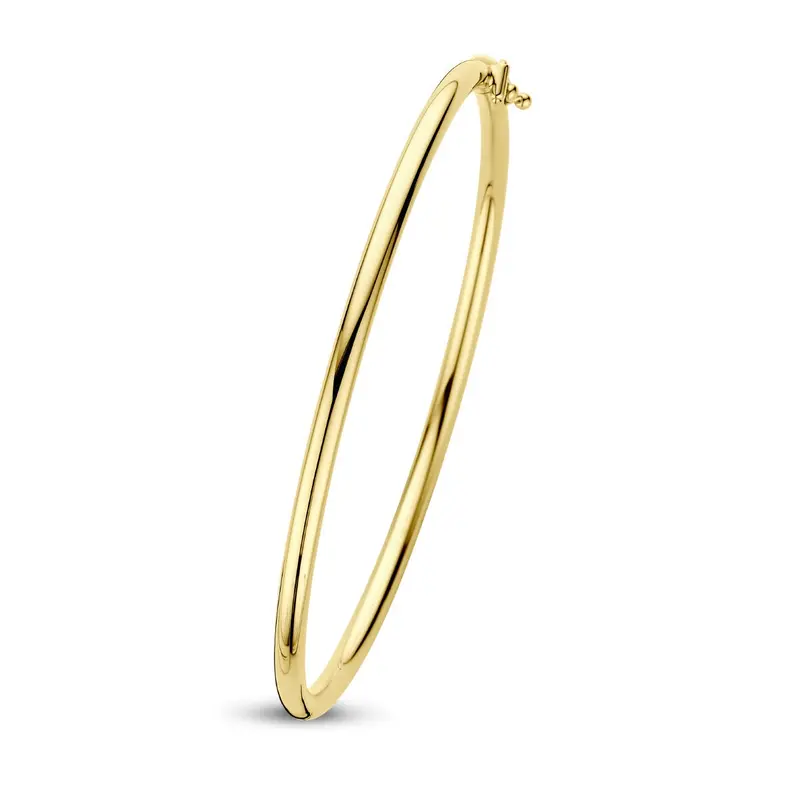 Gouden Bangle armband – 9k geelgoud met scharniersluiting
