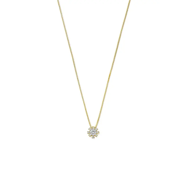 Gouden Collier 14k met Zirkonia – Entourage Zetting
