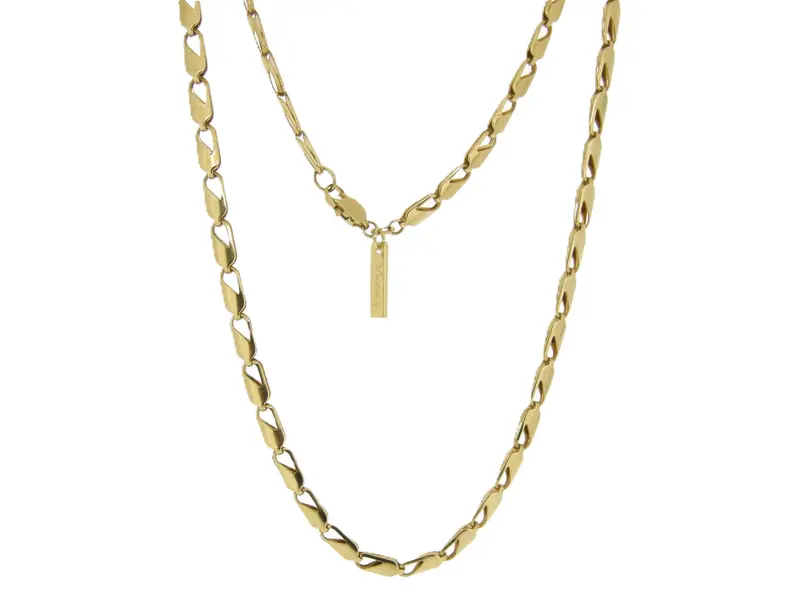 Gouden collier met fantasie close forever schakeltjes