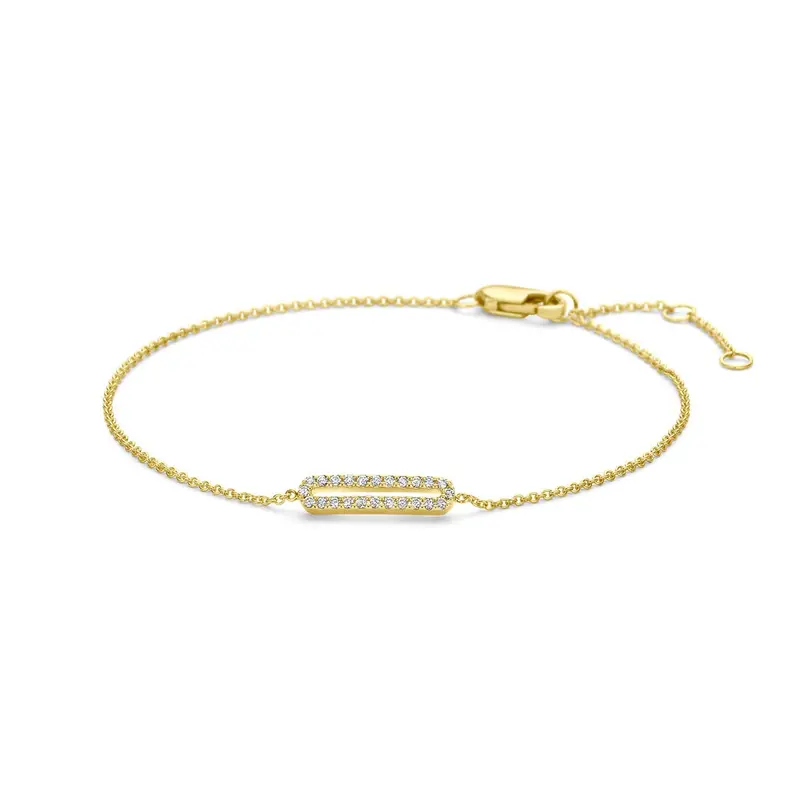 Gouden dames armband met diamant – 14k geelgoud