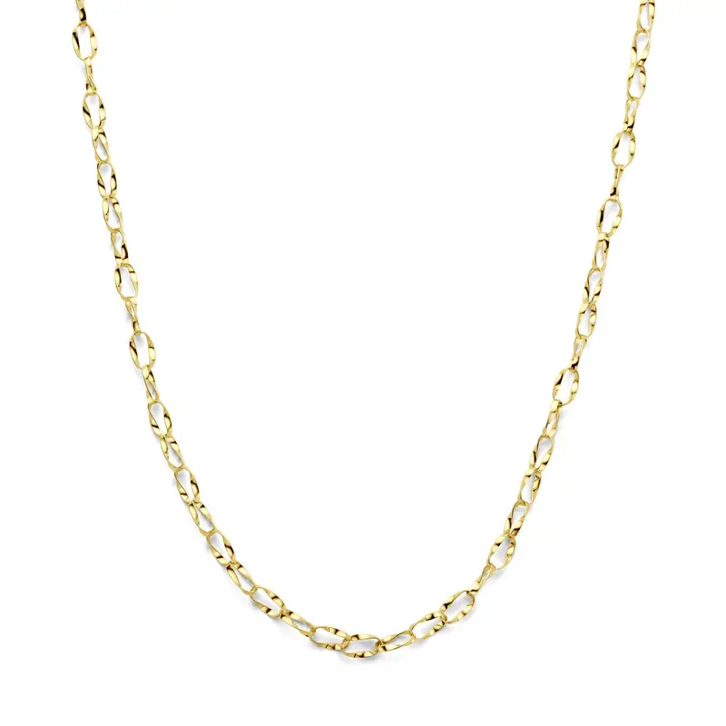 Gouden dames collier – 14k anker schakel