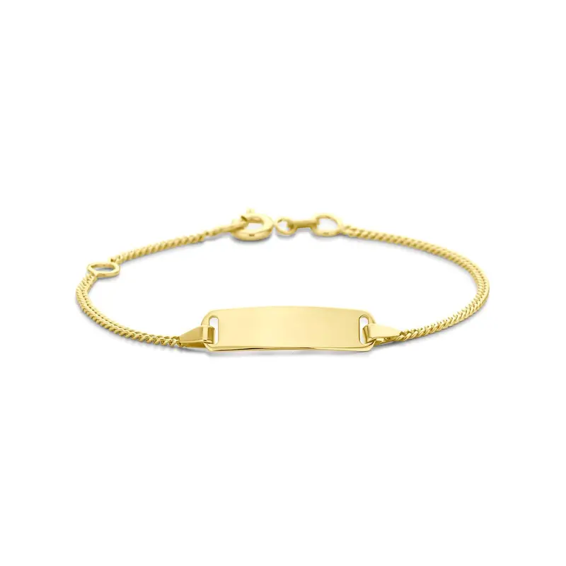 Gouden graveerarmband voor kinderen – 14k geelgoud