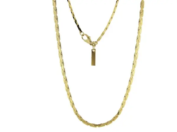 Gouden halsketting gediamanteerd geslepen slangen collier