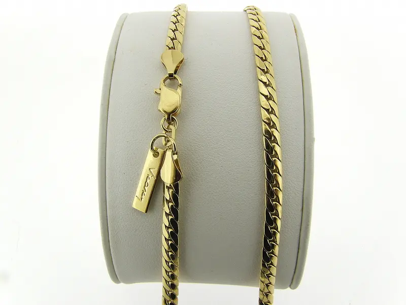 Gouden halsketting gourmet Luna cobra slangen collier