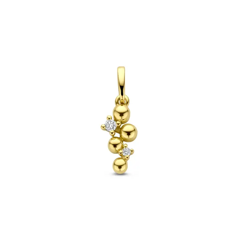 Gouden hanger met diamant – 14k geelgoud