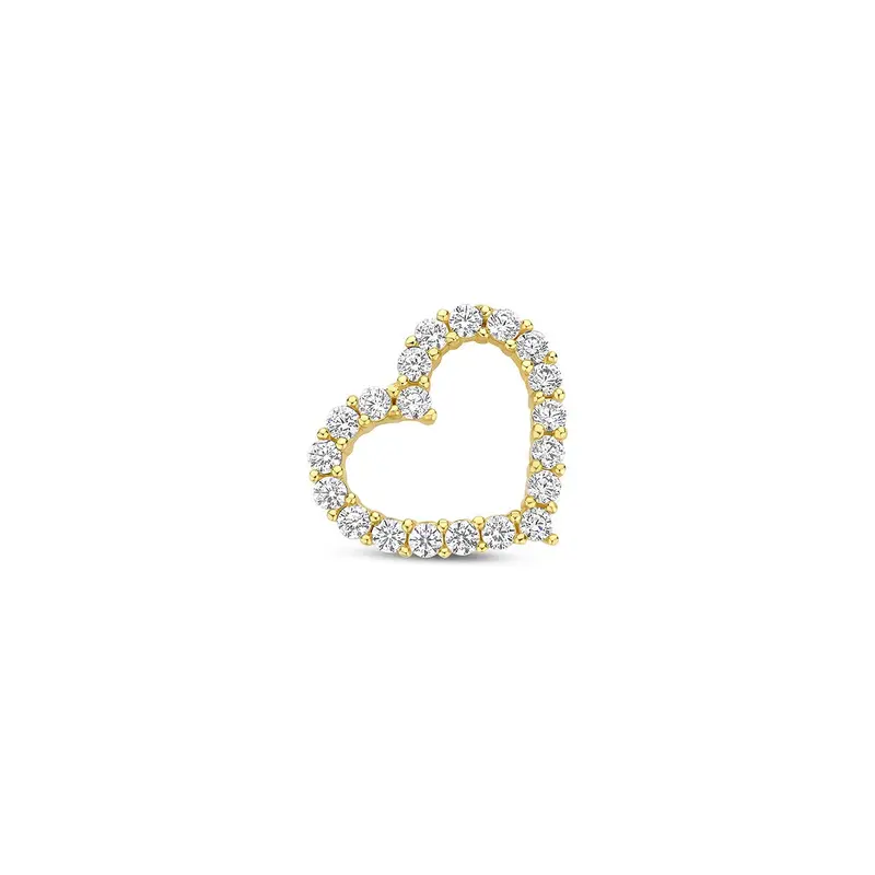 Gouden hanger met hart van zirkonia – 14k