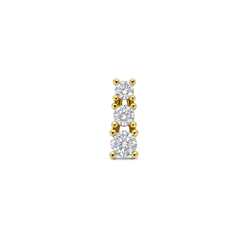 Gouden hanger met lab grown diamant – 14k geelgoud
