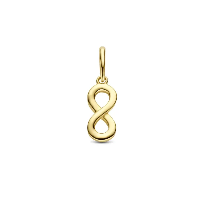 Gouden infinity hanger – 9k geelgoudkleurig