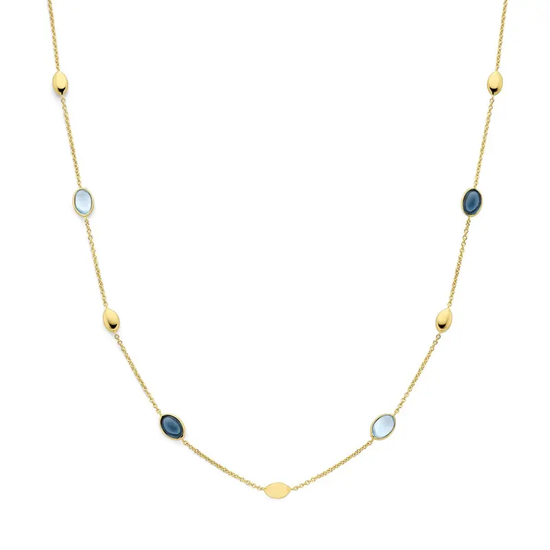 Gouden ketting met topaas – 14k geelgoud