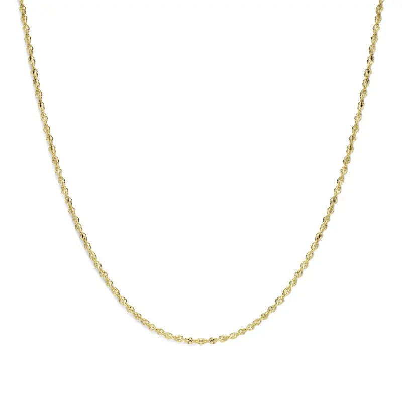 Gouden ketting met zilverkern – 14k geelgoud & 925 zilver