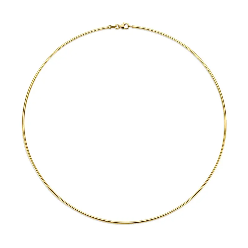 Gouden ketting zonder hanger 14k spang met karabijnsluiting 1,5 mm 40 cm