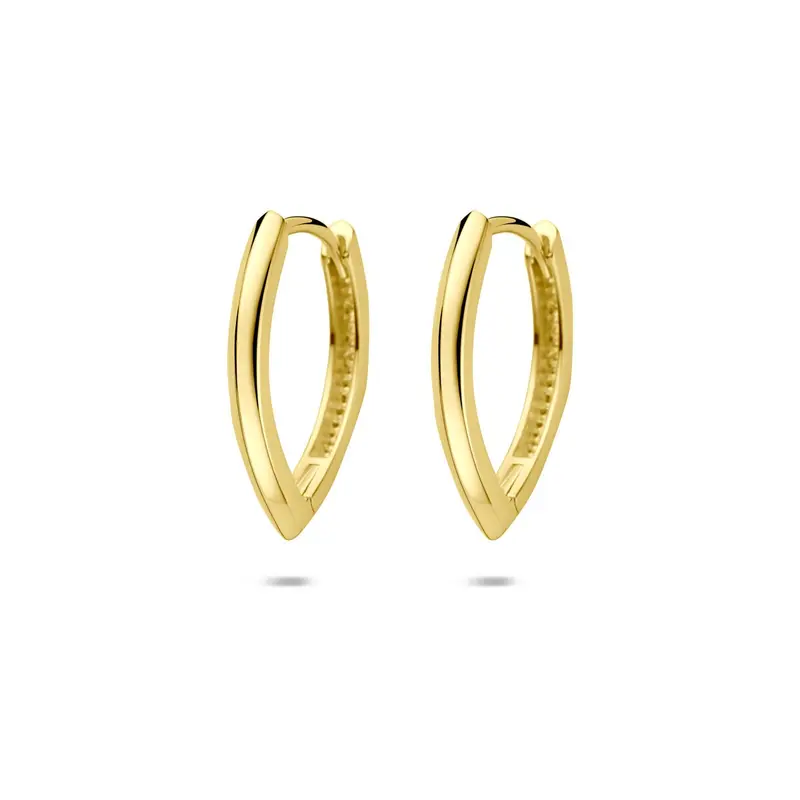 Gouden oorringen – 14k geelgouden klapoorringen met scharniersluiting 18,5 mm