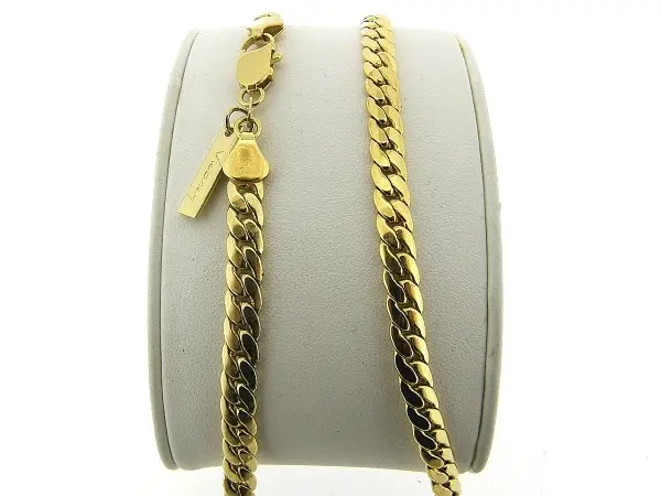 Gouden slangen gourmet gevlochten schakel collier