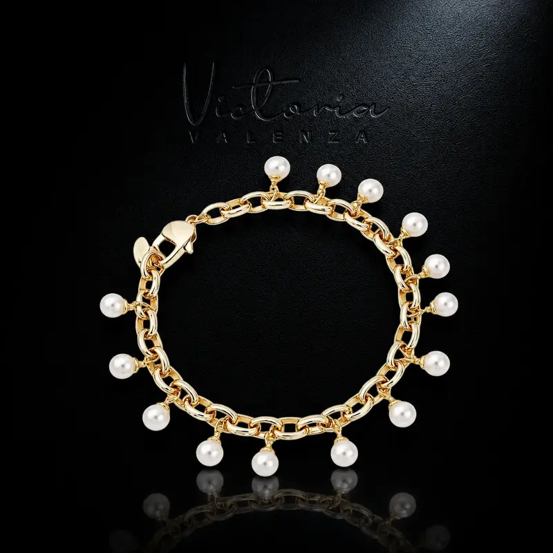 Goudkleurige Armband met Parels