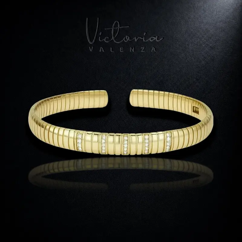 Goudkleurige Armband met Zirkonia Stenen
