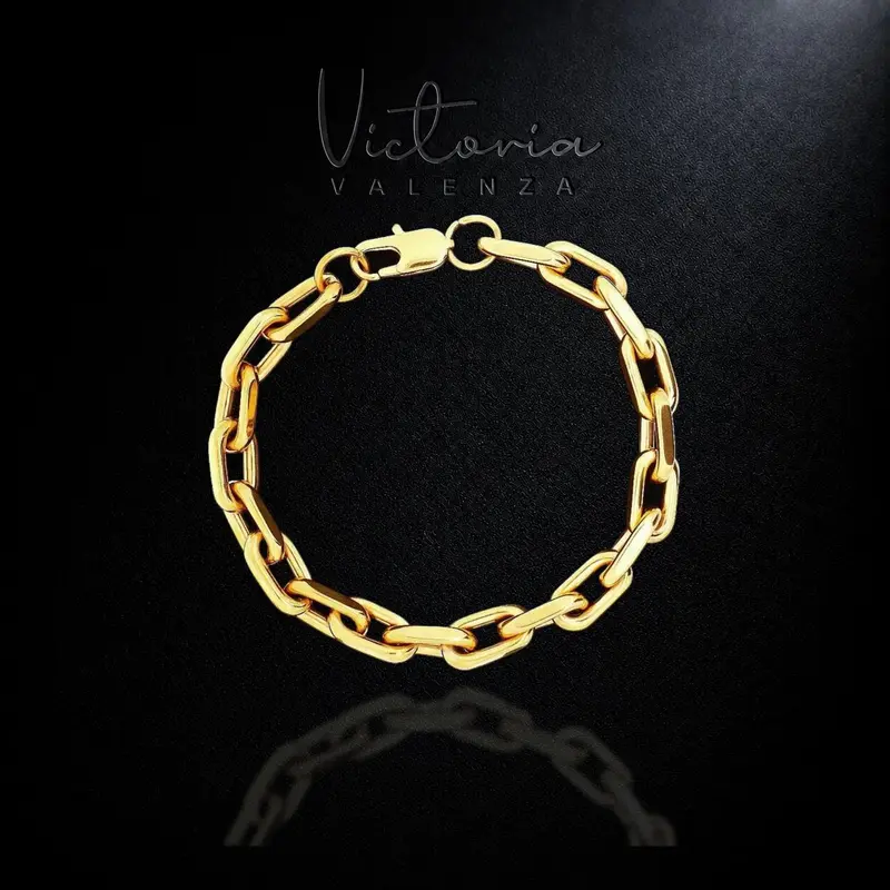 Goudkleurige RVS Ankervormige Schakelarmband