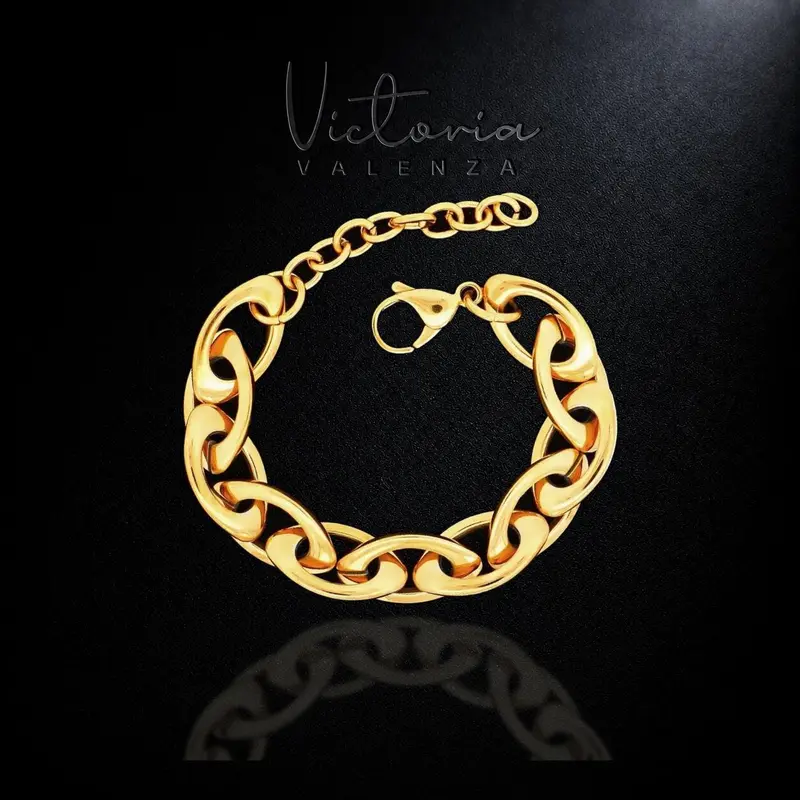 Goudkleurige RVS Markiesvormige Schakelarmband