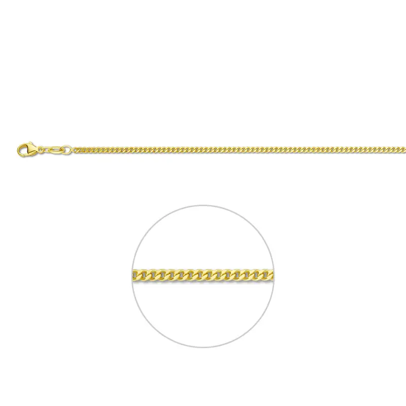 Gourmette 2,1 mm doublé 10/000 (geel) – 3100977
