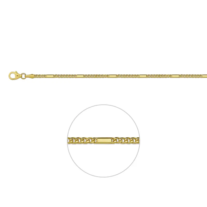 Gourmette met tussenstuk 2,0 mm 14K geelgoud – 4017365