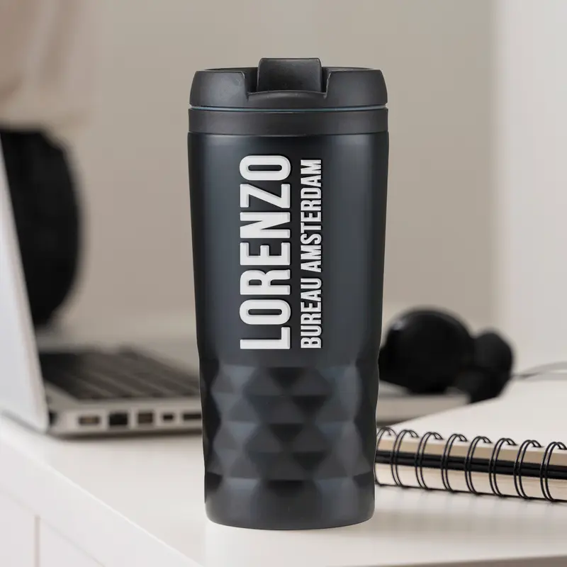 Graphic Mug thermosbeker met tekst -A