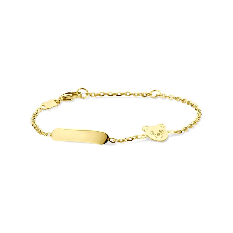 Graveerarmband beer 11 - 13 cm 14K geelgoud