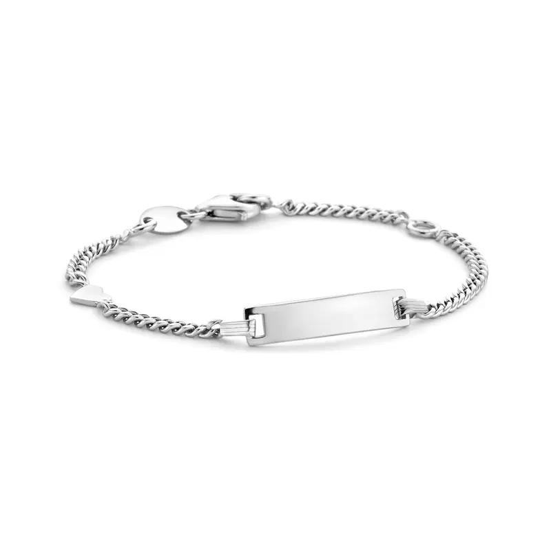 Graveerarmband gourmet 5 mm 11 - 13 cm zilver