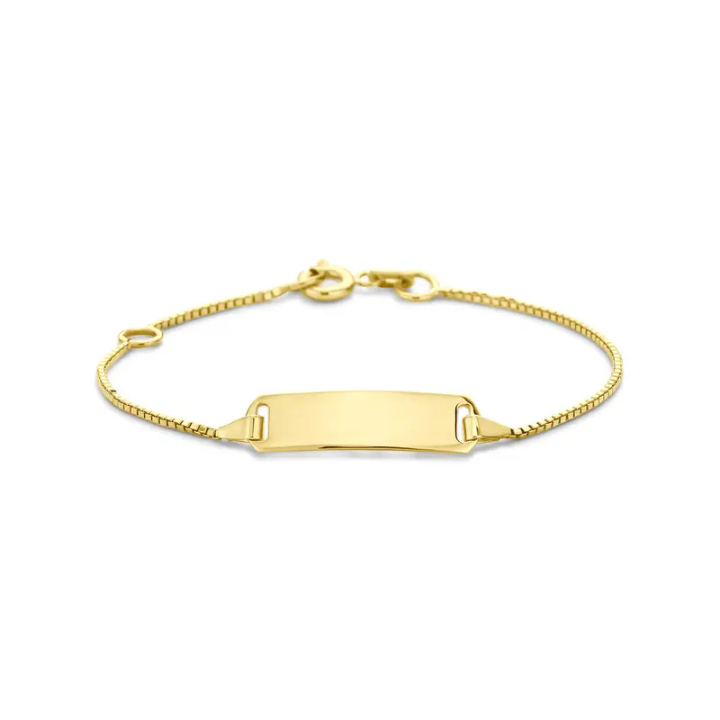 Graveerarmband plaat 5,0 mm 11 - 13 cm 14K geelgoud – 4034386